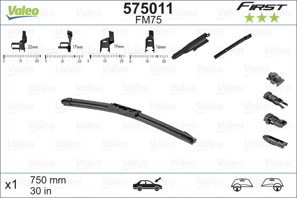 Valeo 575011 - Balai d'essuie-glace cwaw.fr