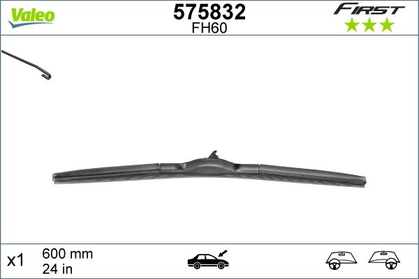 Valeo 575832 - Balai d'essuie-glace cwaw.fr