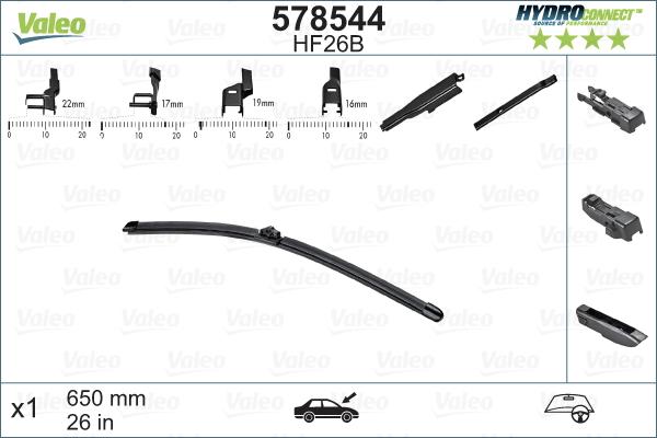 Valeo 578544 - Balai d'essuie-glace cwaw.fr