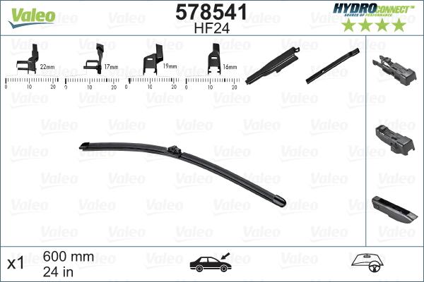 Valeo 578541 - Balai d'essuie-glace cwaw.fr