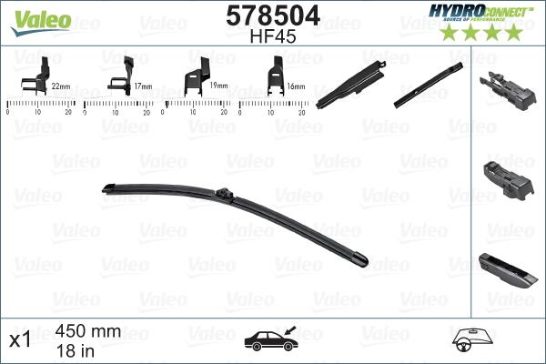 Valeo 578504 - Balai d'essuie-glace cwaw.fr