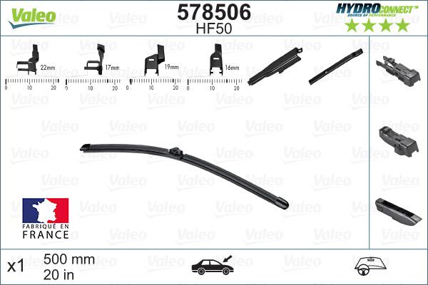 Valeo 578506 - Balai d'essuie-glace cwaw.fr