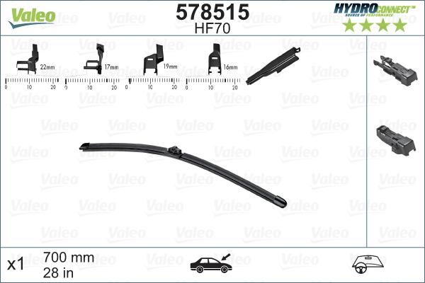 Valeo 578515 - Balai d'essuie-glace cwaw.fr