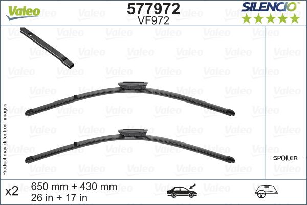 Valeo 577972 - Balai d'essuie-glace cwaw.fr