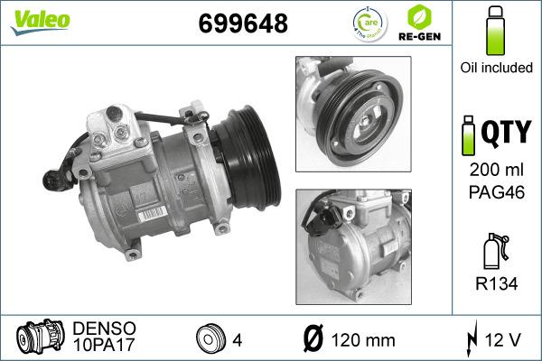 Valeo 699648 - Compresseur, climatisation cwaw.fr