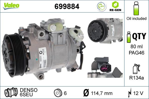 Valeo 699884 - Compresseur, climatisation cwaw.fr