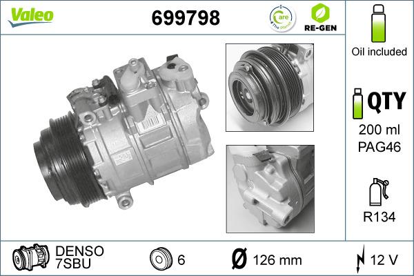 Valeo 699798 - Compresseur, climatisation cwaw.fr