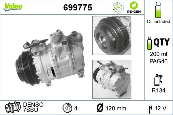 Valeo 699775 - Compresseur, climatisation cwaw.fr