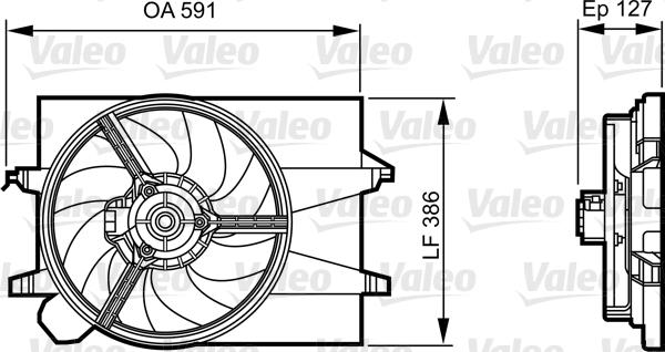 Valeo 696278 - Ventilateur, refroidissement du moteur cwaw.fr