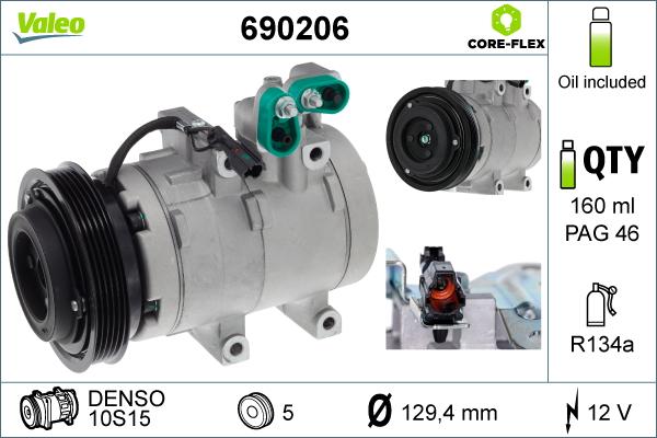 Valeo 690206 - Compresseur, climatisation cwaw.fr