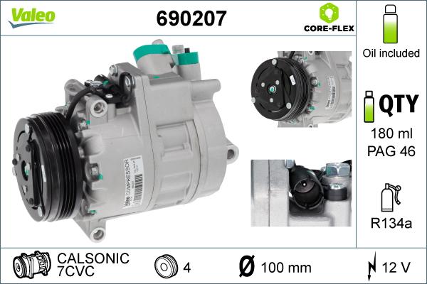 Valeo 690207 - Compresseur, climatisation cwaw.fr