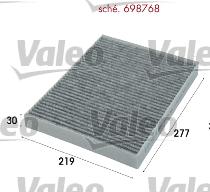 Valeo 698768 - Filtre, air de l'habitacle cwaw.fr