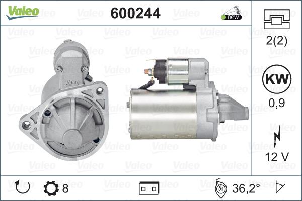 Valeo 600244 - Démarreur cwaw.fr