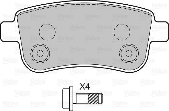 Valeo 601490 - Kit de plaquettes de frein, frein à disque cwaw.fr