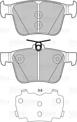 Valeo 601425 - Kit de plaquettes de frein, frein à disque cwaw.fr