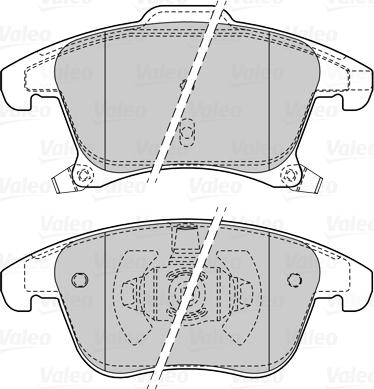 Valeo 601522 - Kit de plaquettes de frein, frein à disque cwaw.fr