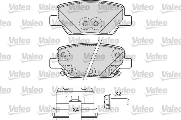 Valeo 601692 - Kit de plaquettes de frein, frein à disque cwaw.fr