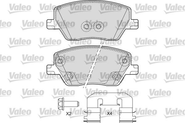 Valeo 601697 - Kit de plaquettes de frein, frein à disque cwaw.fr