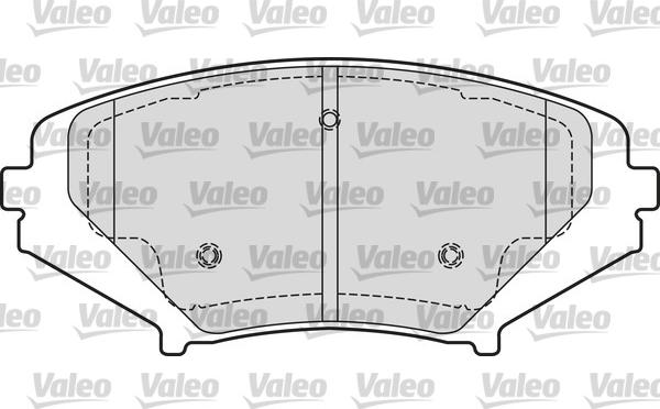 Valeo 601651 - Kit de plaquettes de frein, frein à disque cwaw.fr