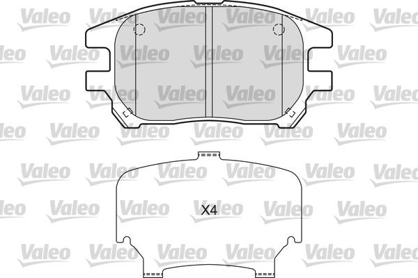 Valeo 601664 - Kit de plaquettes de frein, frein à disque cwaw.fr