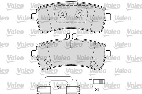 Valeo 601666 - Kit de plaquettes de frein, frein à disque cwaw.fr