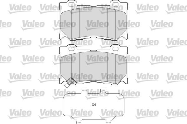 Valeo 601663 - Kit de plaquettes de frein, frein à disque cwaw.fr