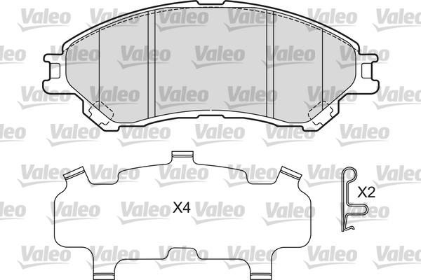 Valeo 601667 - Kit de plaquettes de frein, frein à disque cwaw.fr