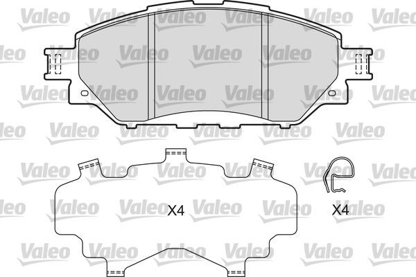 Valeo 601681 - Kit de plaquettes de frein, frein à disque cwaw.fr