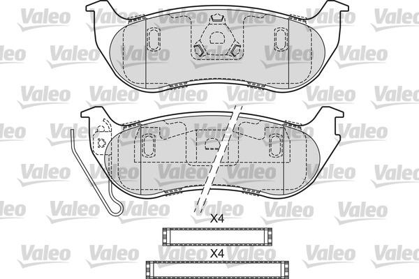 Valeo 601683 - Kit de plaquettes de frein, frein à disque cwaw.fr