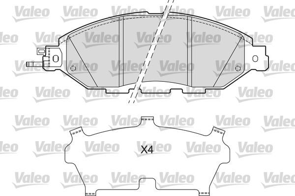 Valeo 601675 - Kit de plaquettes de frein, frein à disque cwaw.fr