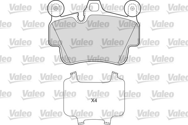 Valeo 601672 - Kit de plaquettes de frein, frein à disque cwaw.fr