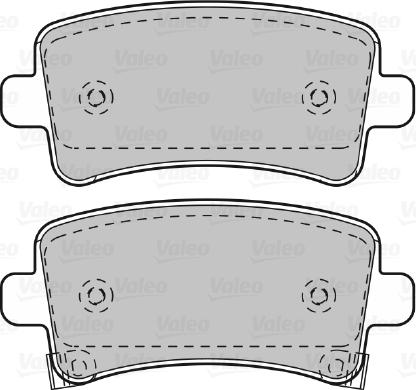 Valeo 601049 - Kit de plaquettes de frein, frein à disque cwaw.fr