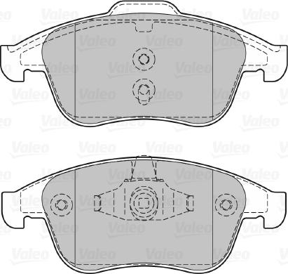 Valeo 601066 - Kit de plaquettes de frein, frein à disque cwaw.fr