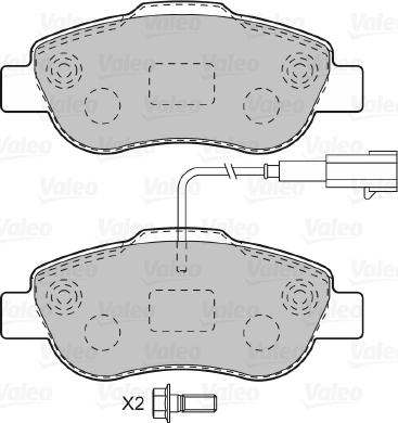 Valeo 601015 - Kit de plaquettes de frein, frein à disque cwaw.fr