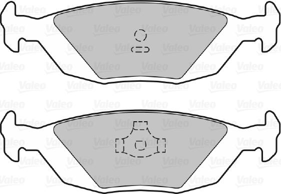 Valeo 601016 - Kit de plaquettes de frein, frein à disque cwaw.fr