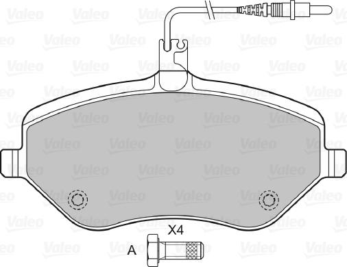 Valeo 601072 - Kit de plaquettes de frein, frein à disque cwaw.fr