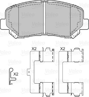 Valeo 601330 - Kit de plaquettes de frein, frein à disque cwaw.fr