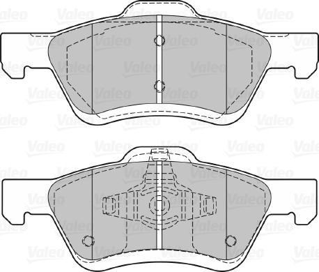 Valeo 601295 - Kit de plaquettes de frein, frein à disque cwaw.fr