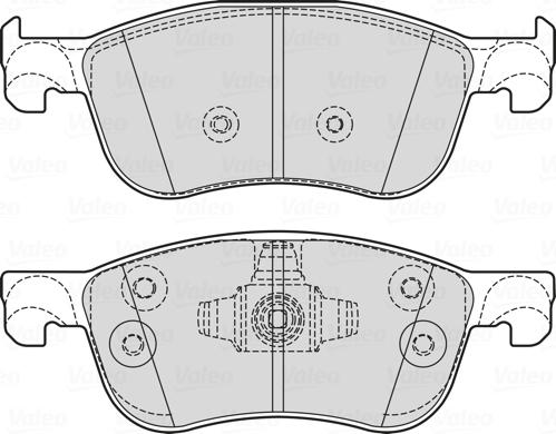 Valeo 601756 - Kit de plaquettes de frein, frein à disque cwaw.fr