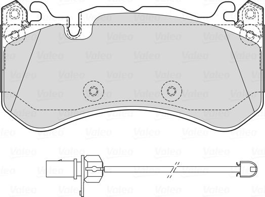 Valeo 601763 - Kit de plaquettes de frein, frein à disque cwaw.fr