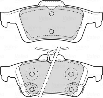 Valeo 601709 - Kit de plaquettes de frein, frein à disque cwaw.fr