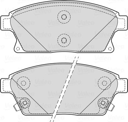 Valeo 601705 - Kit de plaquettes de frein, frein à disque cwaw.fr