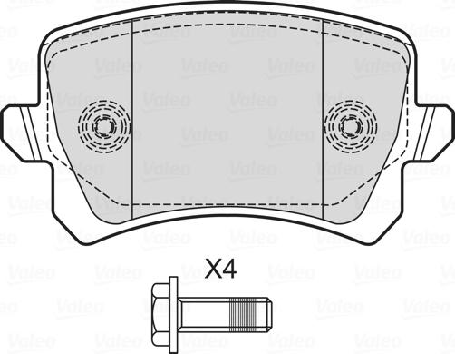 Valeo 601700 - Kit de plaquettes de frein, frein à disque cwaw.fr