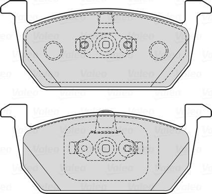 Valeo 601719 - Kit de plaquettes de frein, frein à disque cwaw.fr