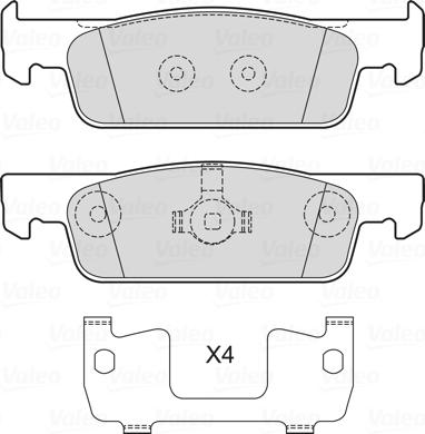 Valeo 601716 - Kit de plaquettes de frein, frein à disque cwaw.fr