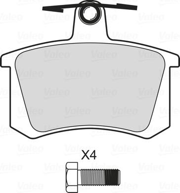 Valeo 601710 - Kit de plaquettes de frein, frein à disque cwaw.fr