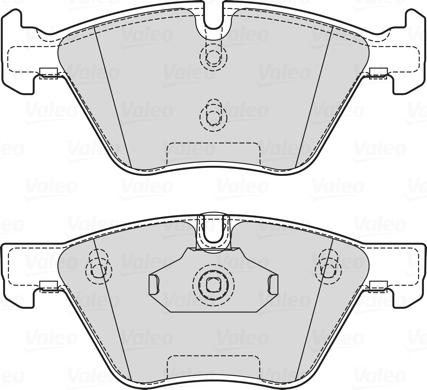 Valeo 601711 - Kit de plaquettes de frein, frein à disque cwaw.fr