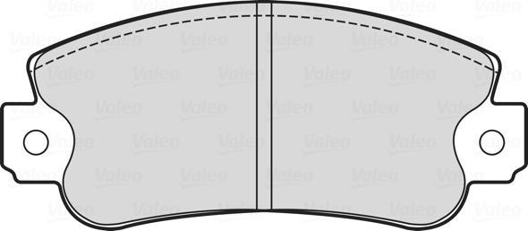 Valeo 601713 - Kit de plaquettes de frein, frein à disque cwaw.fr