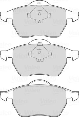 Valeo 601712 - Kit de plaquettes de frein, frein à disque cwaw.fr