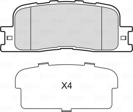 Valeo 601735 - Kit de plaquettes de frein, frein à disque cwaw.fr